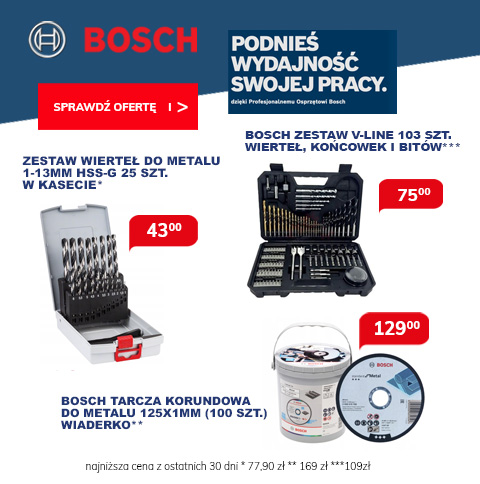 Bosch świąteczna promocja osprzęt