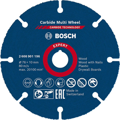 Tarcza tnąca CARBIDE MULTI WHEEL Bosch EXPERT średnica 76 mm