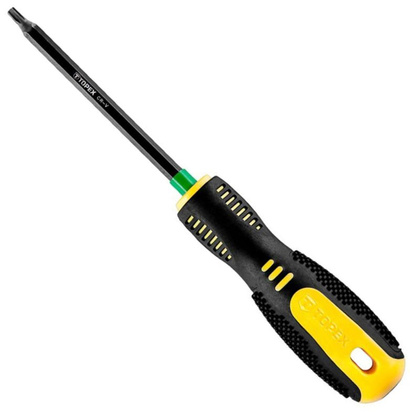 Wkrętak Torx z magnetyczną końcówką ze stali CrV o rozmiarze T15 x 80 mm Topex 39D843