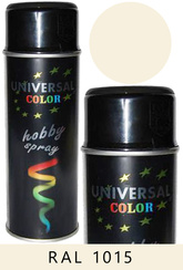 UniversalColor kremowo beżowy połysk spray 400ml farba uniwersalna RAL 1015