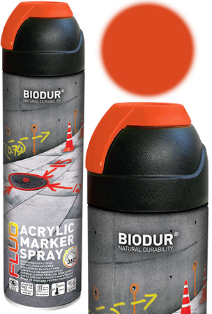 Biodur spray geodezyjny 500ml pomarańczowy